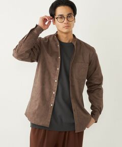 SHIPS / シップス シャツ・ブラウス | SHIPS Colors: ポリエステル フェイクスエード バンドカラー シャツ