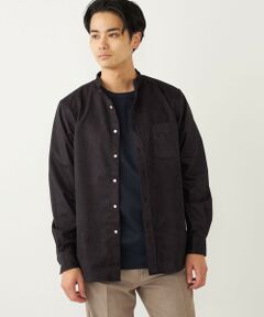 SHIPS / シップス シャツ・ブラウス | SHIPS Colors: ポリエステル フェイクスエード バンドカラー シャツ