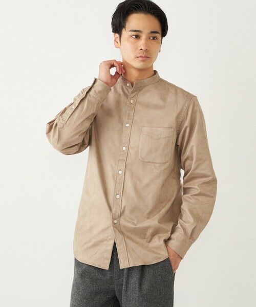 SHIPS / シップス シャツ・ブラウス | SHIPS Colors: ポリエステル フェイクスエード バンドカラー シャツ | 詳細9