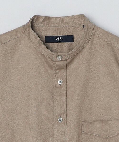 SHIPS / シップス シャツ・ブラウス | SHIPS Colors: ポリエステル フェイクスエード バンドカラー シャツ | 詳細3