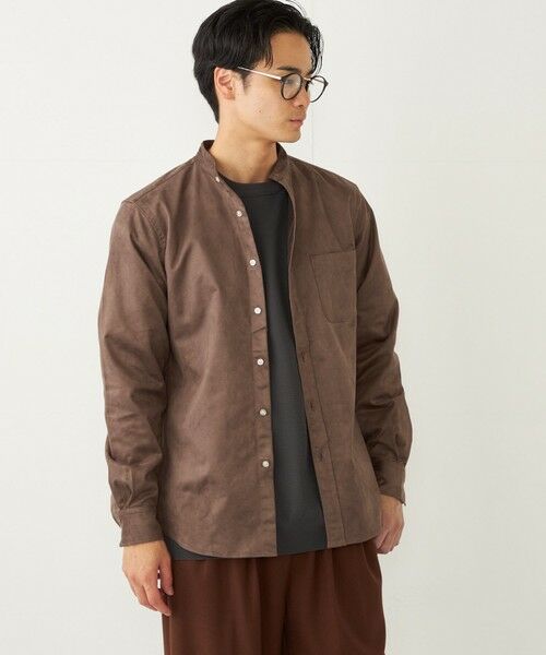 SHIPS / シップス シャツ・ブラウス | SHIPS Colors: ポリエステル フェイクスエード バンドカラー シャツ | 詳細18