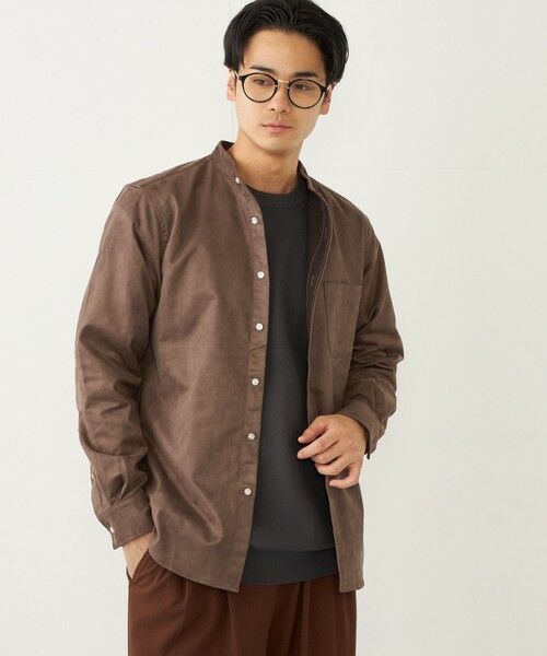 SHIPS / シップス シャツ・ブラウス | SHIPS Colors: ポリエステル フェイクスエード バンドカラー シャツ | 詳細19