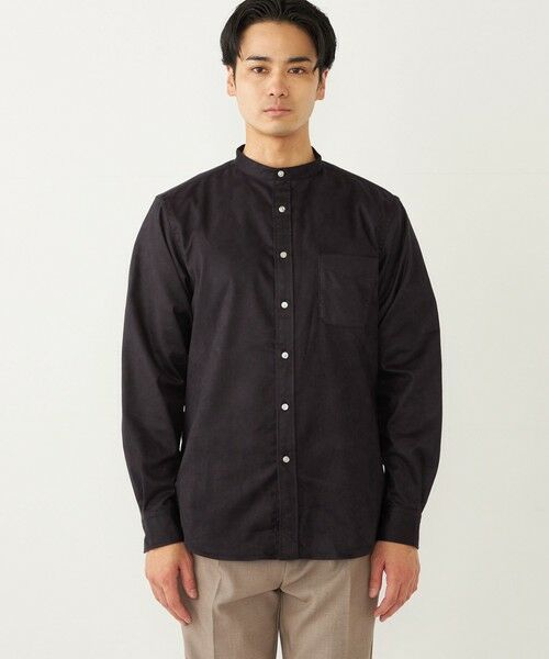 SHIPS / シップス シャツ・ブラウス | SHIPS Colors: ポリエステル フェイクスエード バンドカラー シャツ | 詳細24