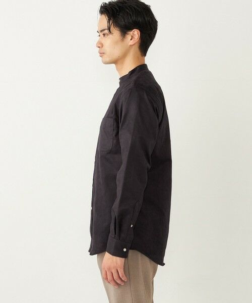 SHIPS / シップス シャツ・ブラウス | SHIPS Colors: ポリエステル フェイクスエード バンドカラー シャツ | 詳細25