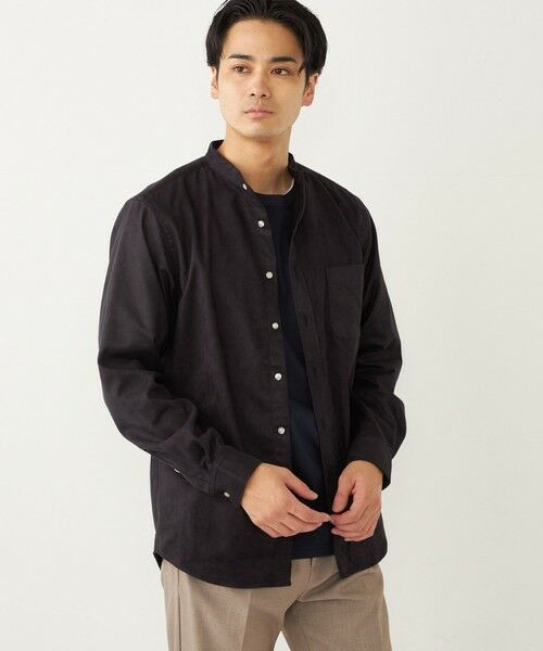 SHIPS / シップス シャツ・ブラウス | SHIPS Colors: ポリエステル フェイクスエード バンドカラー シャツ | 詳細30