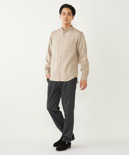 SHIPS / シップス シャツ・ブラウス | SHIPS Colors:〈洗濯機可能〉ウールライク バンドカラー シャツ | 詳細3