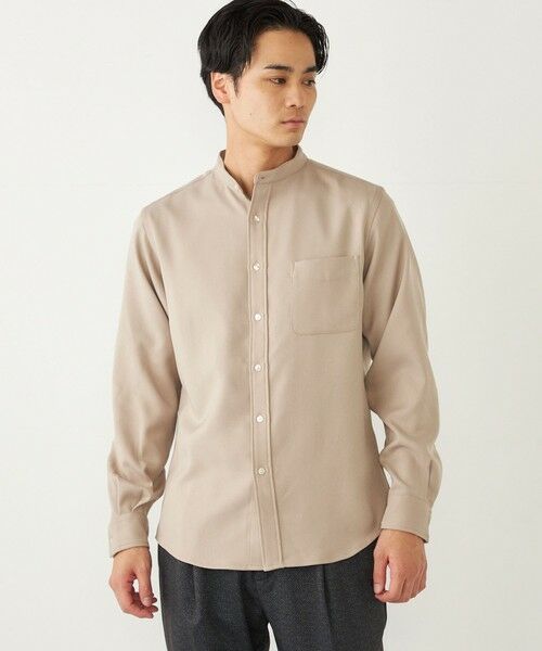 SHIPS / シップス シャツ・ブラウス | SHIPS Colors:〈洗濯機可能〉ウールライク バンドカラー シャツ | 詳細4