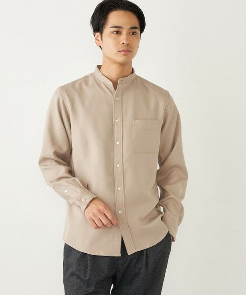 SHIPS / シップス シャツ・ブラウス | SHIPS Colors:〈洗濯機可能〉ウールライク バンドカラー シャツ | 詳細5