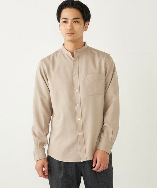 SHIPS / シップス シャツ・ブラウス | SHIPS Colors:〈洗濯機可能〉ウールライク バンドカラー シャツ | 詳細6