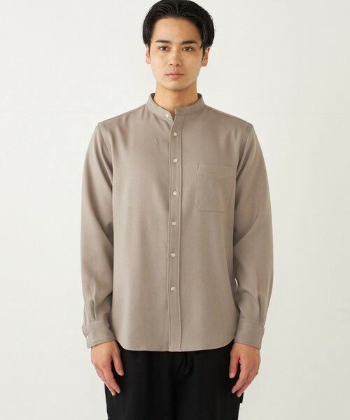 SHIPS / シップス シャツ・ブラウス | SHIPS Colors:〈洗濯機可能〉ウールライク バンドカラー シャツ | 詳細18