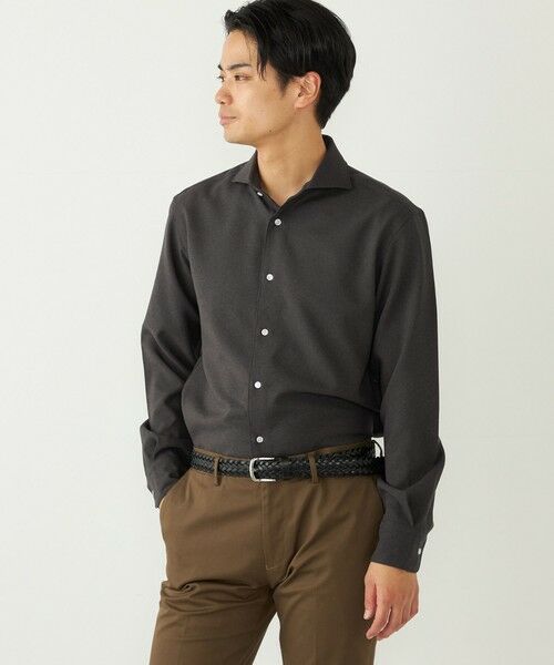 SHIPS / シップス シャツ・ブラウス | SHIPS Colors:〈洗濯機可能〉ノーアイロン ワイドカラー シャツ(ダークグレー)