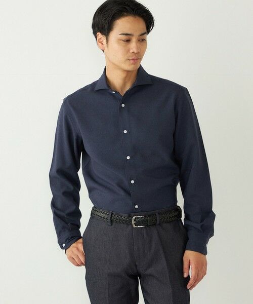 SHIPS / シップス シャツ・ブラウス | SHIPS Colors:〈洗濯機可能〉ノーアイロン ワイドカラー シャツ(ネイビー)