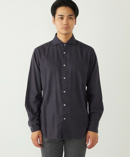 SHIPS / シップス シャツ・ブラウス | SHIPS Colors:コットン フランネル 小紋柄 プリント ワイドカラー シャツ | 詳細10