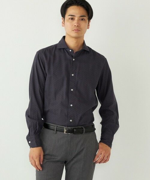 SHIPS / シップス シャツ・ブラウス | SHIPS Colors:コットン フランネル 小紋柄 プリント ワイドカラー シャツ | 詳細16