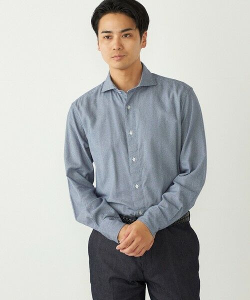 SHIPS / シップス シャツ・ブラウス | SHIPS Colors:コットン フランネル 小紋柄 プリント ワイドカラー シャツ | 詳細28