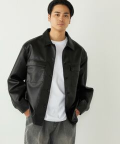 SHIPS / シップス シャツ・ブラウス | SHIPS Colors:合成皮革 CPO シャツジャケット◇
