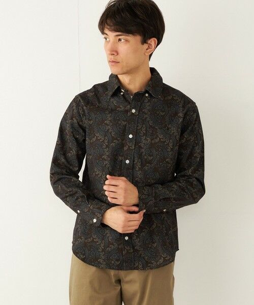 SHIPS / シップス シャツ・ブラウス | SHIPS Colors:〈洗濯機可能〉プリント ロングスリーブ シャツ(ブラウン)