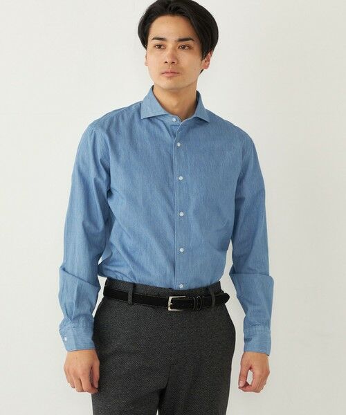 SHIPS / シップス シャツ・ブラウス | SHIPS Colors:〈洗濯機可能〉4.5オンス デニム ワイドカラー シャツ◇ | 詳細4