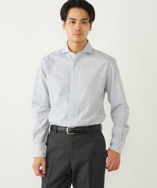 SHIPS / シップス シャツ・ブラウス | SHIPS Colors:〈洗濯機可能〉ビエラ プリント ワイドカラー シャツ(ホワイト)