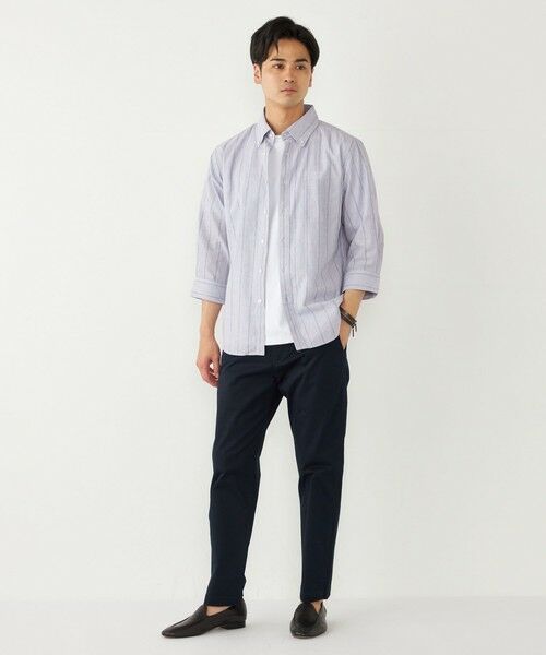 SHIPS / シップス シャツ・ブラウス | SHIPS Colors:コットン リネン ストライプ 7分袖 シャツ | 詳細3