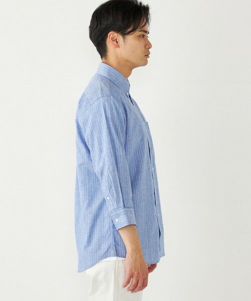 SHIPS / シップス シャツ・ブラウス | SHIPS Colors:コットン リネン ストライプ 7分袖 シャツ | 詳細13
