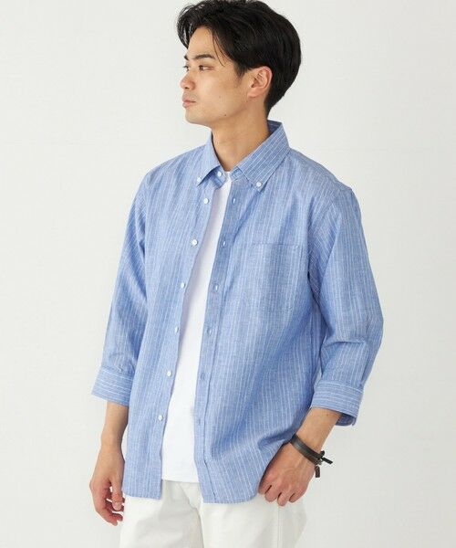 SHIPS / シップス シャツ・ブラウス | SHIPS Colors:コットン リネン ストライプ 7分袖 シャツ | 詳細16