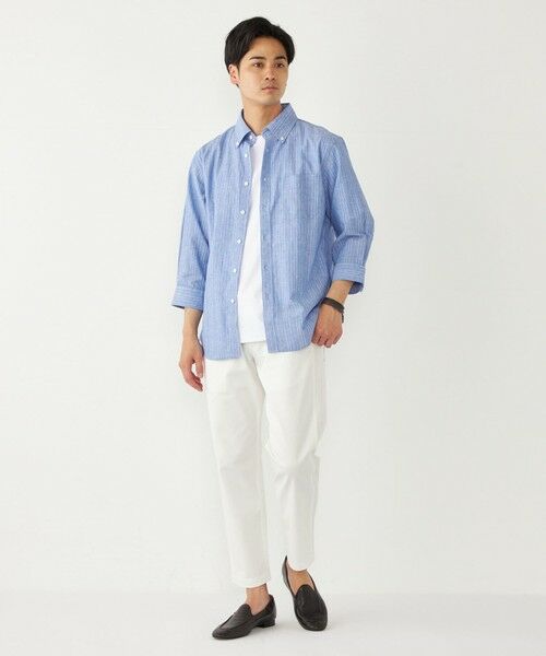 SHIPS / シップス シャツ・ブラウス | SHIPS Colors:コットン リネン ストライプ 7分袖 シャツ | 詳細17