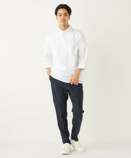 SHIPS / シップス シャツ・ブラウス | SHIPS Colors:〈洗濯機可能〉シアーサッカー スキッパー 7分袖 シャツ | 詳細3