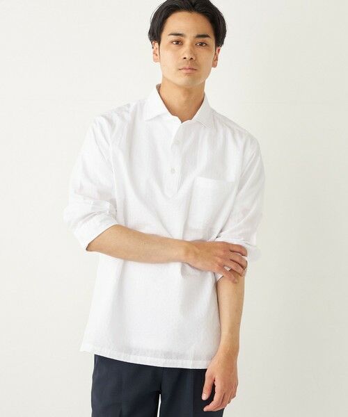 SHIPS / シップス シャツ・ブラウス | SHIPS Colors:〈洗濯機可能〉シアーサッカー スキッパー 7分袖 シャツ | 詳細4