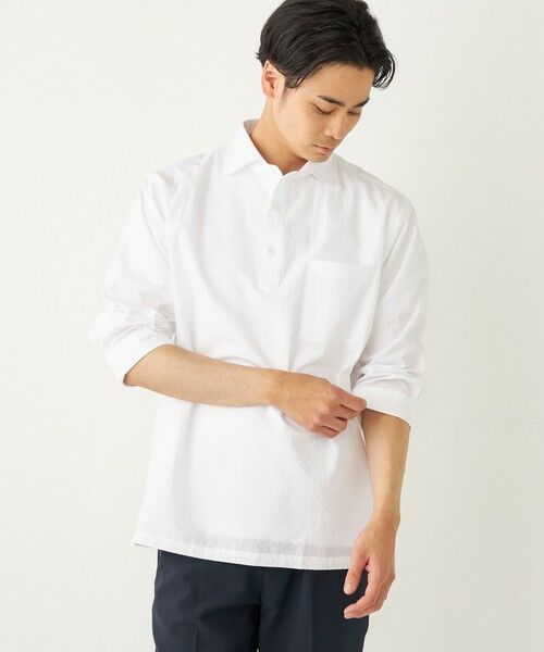 SHIPS / シップス シャツ・ブラウス | SHIPS Colors:〈洗濯機可能〉シアーサッカー スキッパー 7分袖 シャツ | 詳細5