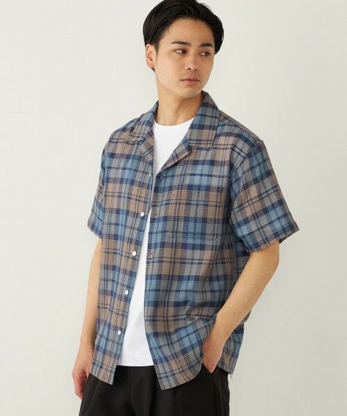 SHIPS / シップス シャツ・ブラウス | SHIPS Colors: 〈洗濯機可能〉 カラミ チェック オープンカラー シャツ | 詳細30