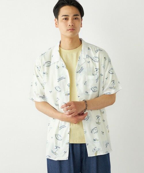 SHIPS / シップス シャツ・ブラウス | SHIPS Colors:〈洗濯機可能〉レーヨン プリント シャツ(ライトホワイト)