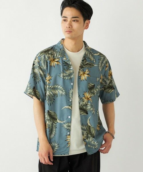 SHIPS / シップス シャツ・ブラウス | SHIPS Colors:〈洗濯機可能〉レーヨン プリント シャツ(ブルー)