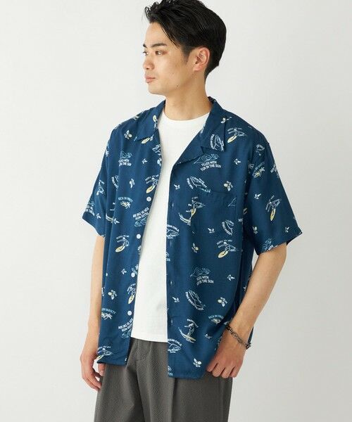 SHIPS / シップス シャツ・ブラウス | SHIPS Colors:〈洗濯機可能〉レーヨン プリント シャツ(ネイビー)