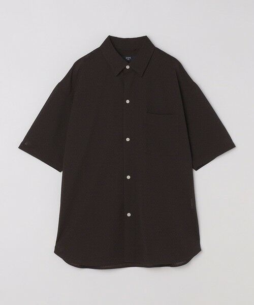 SHIPS / シップス シャツ・ブラウス | SHIPS Colors:〈洗濯機可能〉ジャージー ショートスリーブ シアーシャツ◇(ダークブラウン)