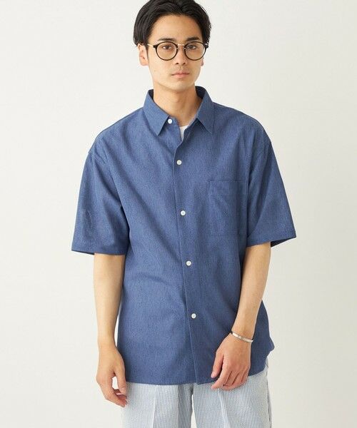 SHIPS / シップス シャツ・ブラウス | SHIPS Colors:〈洗濯機可能〉ジャージー ショートスリーブ シアーシャツ◇(ブルー)