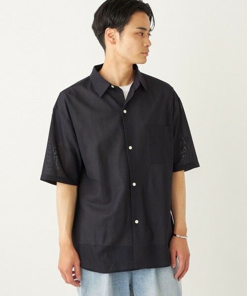 SHIPS / シップス シャツ・ブラウス | SHIPS Colors:〈洗濯機可能〉ジャージー ショートスリーブ シアーシャツ◇(ネイビー)