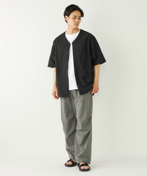 SHIPS / シップス シャツ・ブラウス | SHIPS Colors:〈洗濯機可能〉MoveFit(R) ノーカラー ショートスリーブ シャツ | 詳細3