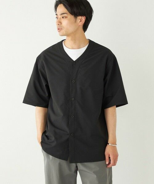 SHIPS / シップス シャツ・ブラウス | SHIPS Colors:〈洗濯機可能〉MoveFit(R) ノーカラー ショートスリーブ シャツ | 詳細4