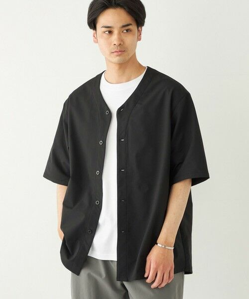 SHIPS / シップス シャツ・ブラウス | SHIPS Colors:〈洗濯機可能〉MoveFit(R) ノーカラー ショートスリーブ シャツ | 詳細7
