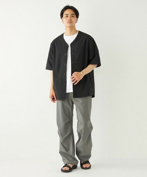 SHIPS / シップス シャツ・ブラウス | SHIPS Colors:〈洗濯機可能〉MoveFit(R) ノーカラー ショートスリーブ シャツ | 詳細10