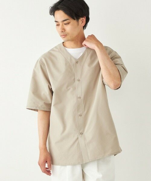 SHIPS / シップス シャツ・ブラウス | SHIPS Colors:〈洗濯機可能〉MoveFit(R) ノーカラー ショートスリーブ シャツ | 詳細22