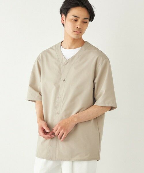 SHIPS / シップス シャツ・ブラウス | SHIPS Colors:〈洗濯機可能〉MoveFit(R) ノーカラー ショートスリーブ シャツ | 詳細24