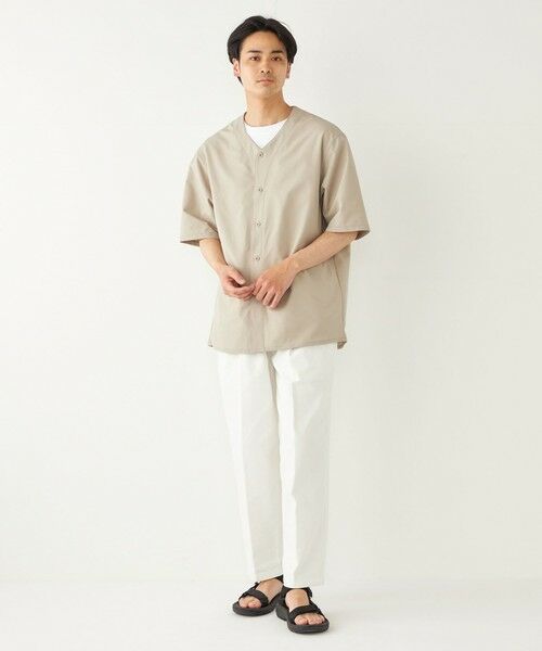 SHIPS / シップス シャツ・ブラウス | SHIPS Colors:〈洗濯機可能〉MoveFit(R) ノーカラー ショートスリーブ シャツ | 詳細28