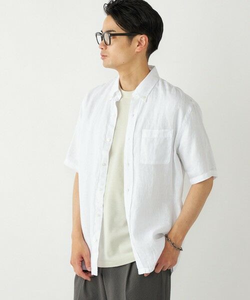 SHIPS / シップス シャツ・ブラウス | SHIPS Colors:リネン ボタンダウン ショートスリーブ シャツ | 詳細5