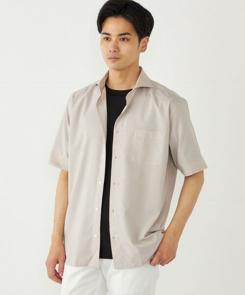SHIPS / シップス シャツ・ブラウス | SHIPS Colors:ノーアイロン ウールライク ワイドカラー ショートスリーブ シャツ | 詳細13