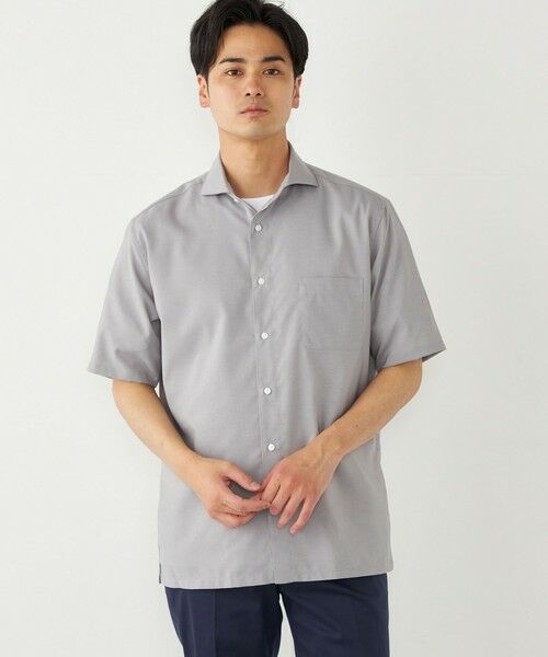 SHIPS / シップス シャツ・ブラウス | SHIPS Colors:ノーアイロン ウールライク ワイドカラー ショートスリーブ シャツ | 詳細23