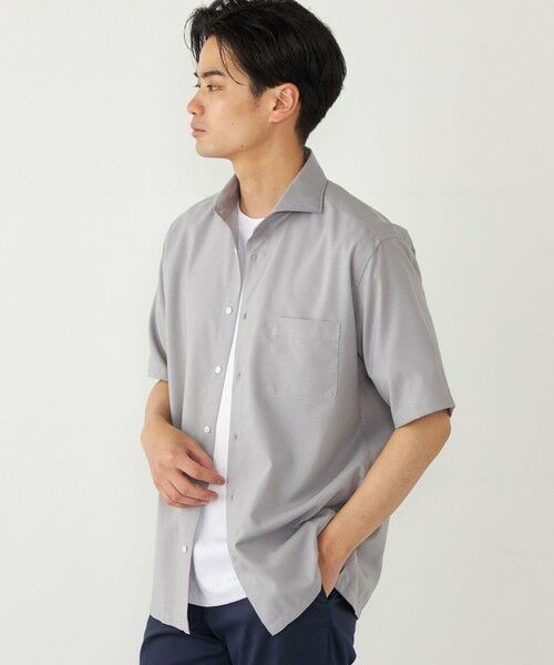 SHIPS / シップス シャツ・ブラウス | SHIPS Colors:ノーアイロン ウールライク ワイドカラー ショートスリーブ シャツ | 詳細24