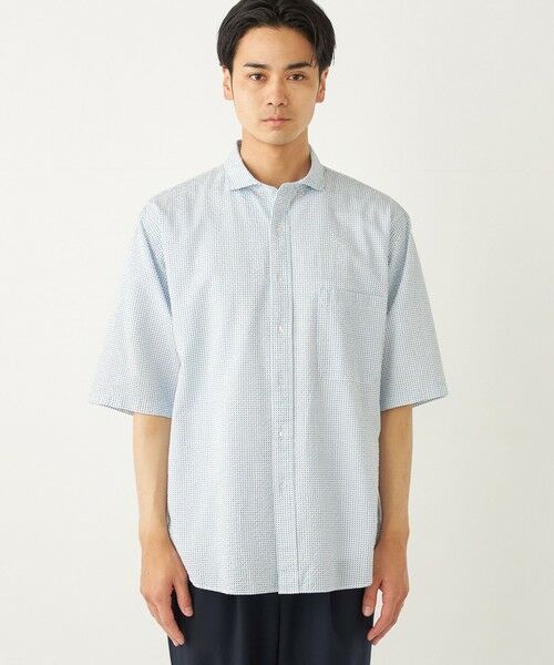 SHIPS / シップス シャツ・ブラウス | SHIPS Colors:〈洗濯機可能〉リップル プリント ショートスリーブ シャツ | 詳細3