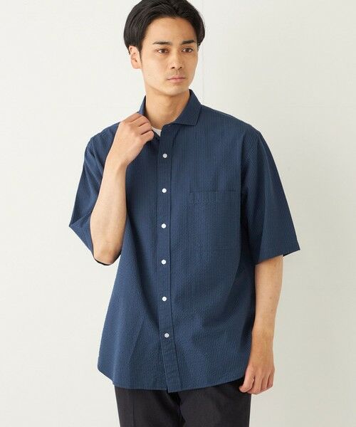 SHIPS / シップス シャツ・ブラウス | SHIPS Colors:〈洗濯機可能〉リップル プリント ショートスリーブ シャツ | 詳細27